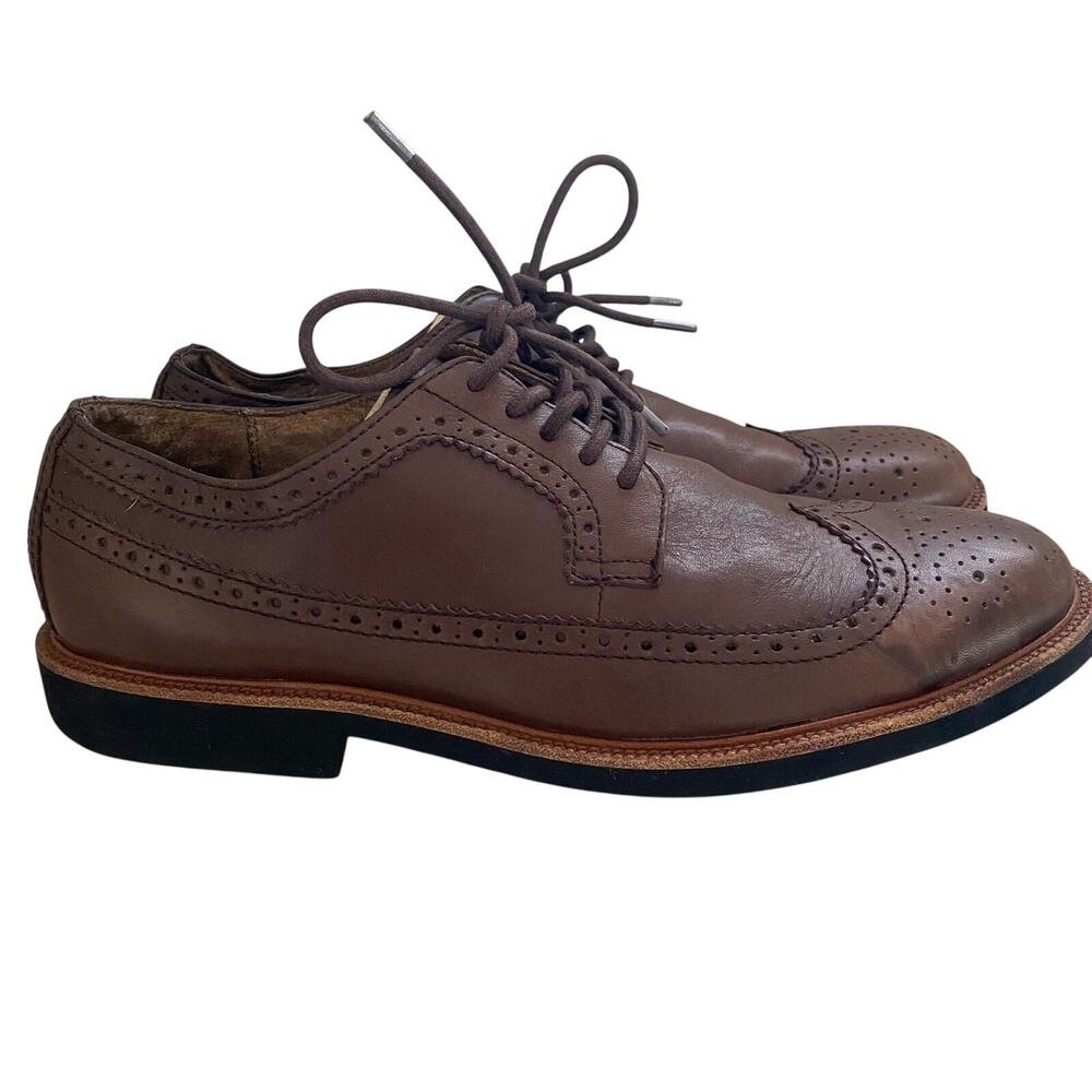 Polo Ralph Lauren Mens Wingtip Oxford Dress Shoes Size 11.5 Brown Leather